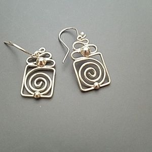 Silver dangle earrings